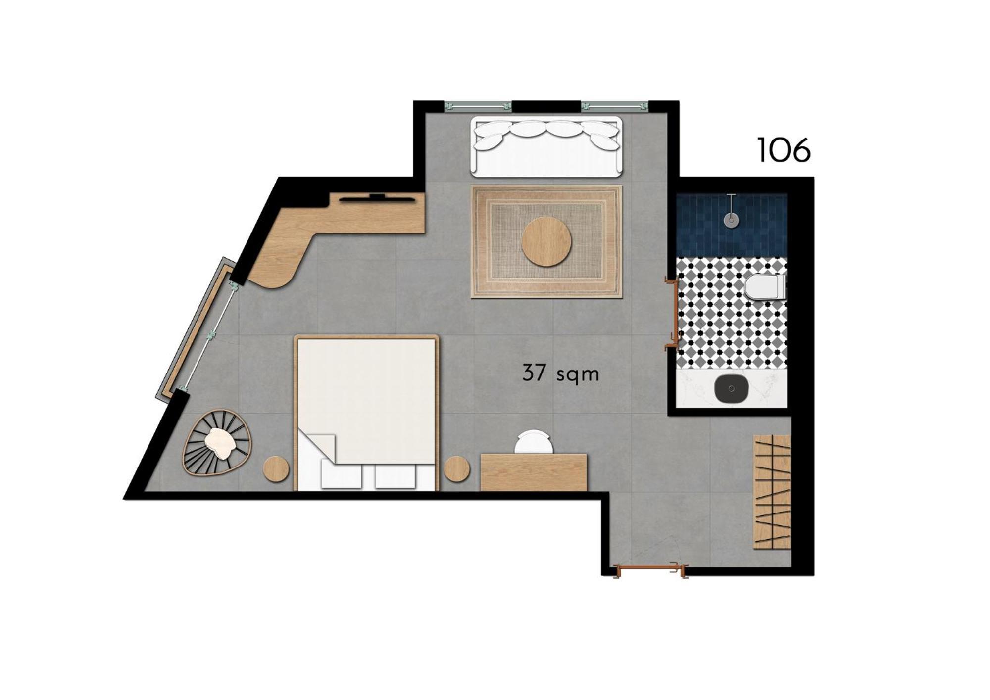 Deluxe Tweepersoonskamer met Uitzicht op Zee
